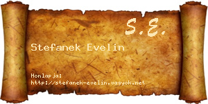 Stefanek Evelin névjegykártya